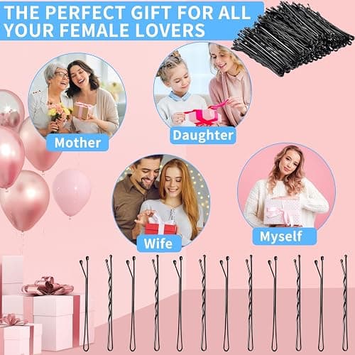 DTDNZKN 100 PCS 2.2 Inch(55 mm) Bobby Pins Black, Premium Bobby Pin For Women, Kids And Girls, Great For All Hair Types thumbnail 5