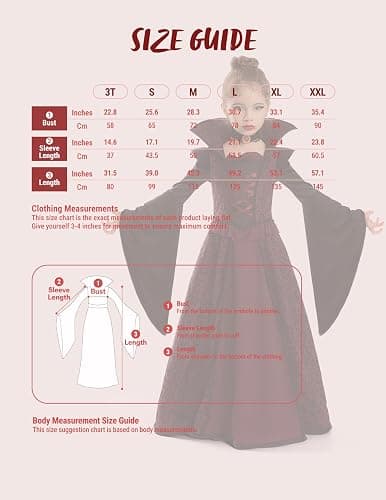 Spooktacular Creations Halloween Royal Vampire Costume Set for Girls Halloween Dress Up Party, Cosplay, Vampire-Themed Party thumbnail 6