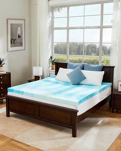 PERLECARE 3 Inch Twin XL Memory Foam Mattress Topper, Cooling Gel Infused Mattress Pad, Ventilated Bed Topper for Pressure Relief Back Pain, CertiPUR-US Certified, Dorm Room Essentials - Twin XL - 3 inch thumbnail 2