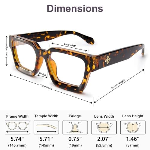 VISOONE Blue Light Blocking Glasses with TR90 Rectangle Frame and Chic Preppy Look for Women Men RIVER thumbnail 9