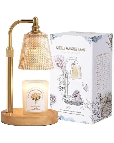 Candle Warmer Lamp with Timer,Birthday Gifts for Women Mom Home Decor | Adjustable Height Dimmable,Office Bedroom Dorm Living Room Decor,House Warming Gifts for New Home,Wax Melt Warmer,Gold thumbnail 8