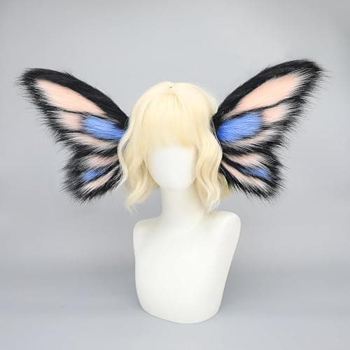 Faylay Hairy Big Wing Headpiece Animal Ears Headband Furry Cosplay Party Halloween Headwear Accessories thumbnail 4