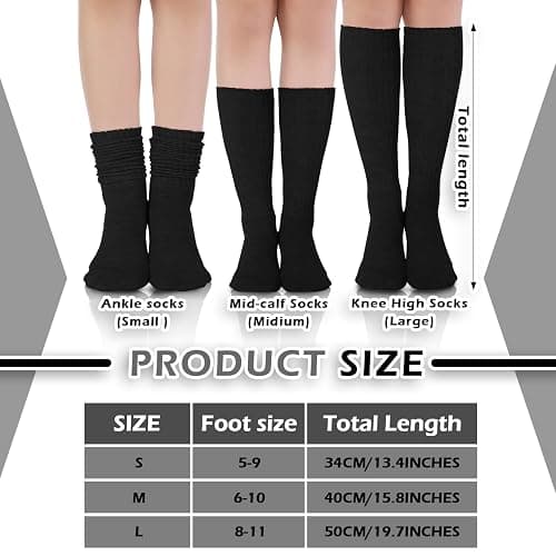 Bencailor 6 Pairs Women Slouch Fuzzy Socks Warm Cotton Scrunch Boot Winter Fluffy Slipper Socks thumbnail 4