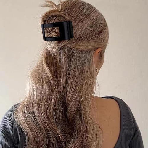 Velscrun Flat Hair Clips for Women Girls, Matte Lay Flat Claw Clips, Strong Hold Large Side Hair Clip All Hair Types, French Duck Billed Non Slip Grip Daily Styling Hair Jaw Claw Clip Natural Color thumbnail 5
