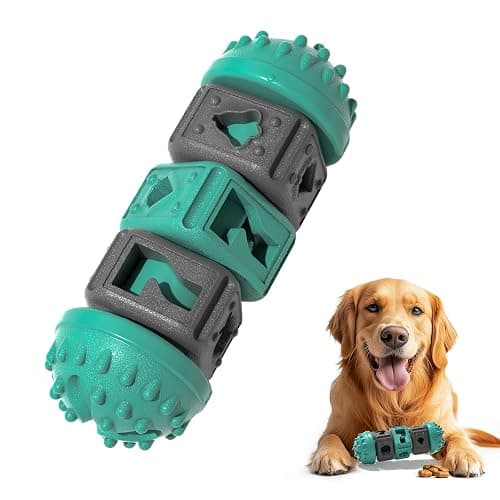 Gardner Pet Dog Puzzle Toys,Treat Food Dispensing Toy With Clean Teeth Protrusions,Durable Nylon Slow Feeder Enrichment Toys for Puppy/Small Dogs for Teething/Gaming/Training to Keep Them Busy,Green ﻿ - Image 1