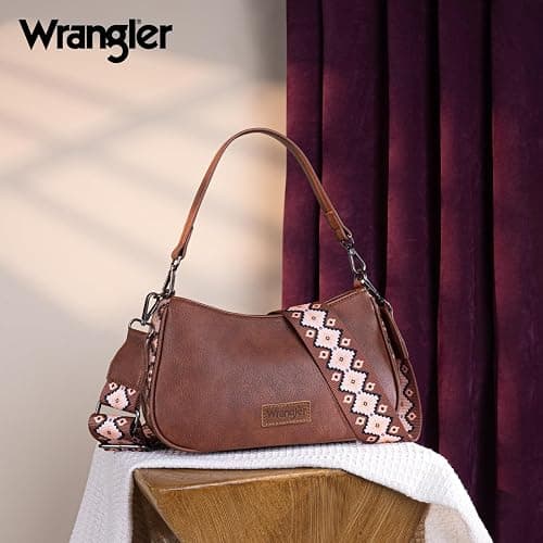 Wrangler Western Shoulder Bag for Women Small Purse Aztec Hobo Bag HandBag with Detachable Strap thumbnail 7