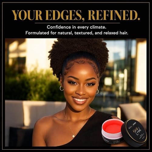 BASK & LATHER Strong Hold Edge Control Gel with Castor Oil, Non-Greasy, Non-Flaking, No White Cast, Long Lasting, Supports Hair Growth, Natural Formula, For All Hair Types, 5.3 Fl Oz thumbnail 5