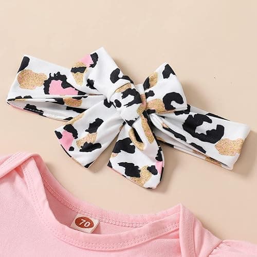 MIEKISA Baby Clothing Girls Romper and Shorts Outfit Infant Pants Sets thumbnail 7