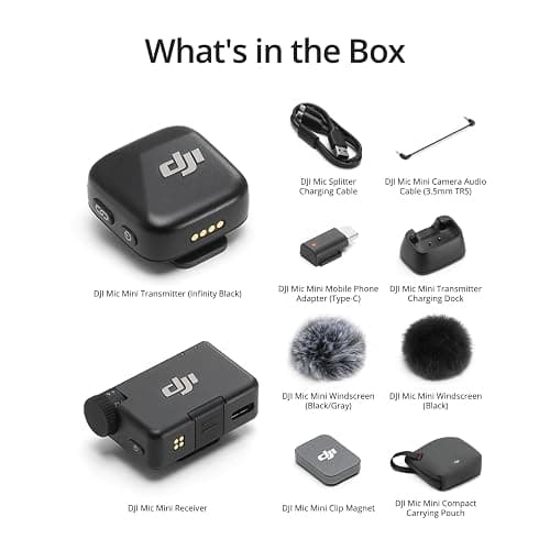 DJI Mic Mini (1 TX + 1 RX), Wireless Lavalier Microphone for iPhone/Camera/Android, Ultralight, Detail-Rich Audio, Noise Cancelling, Automatic Limiting, Vlog, Streaming, 400m Transmission thumbnail 6