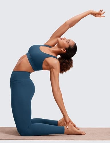 CRZ YOGA Naked Feeling Strappy Padded Sports Bras for Women - Fitness Workout Top Criss Cross Back Yoga Cami thumbnail 3