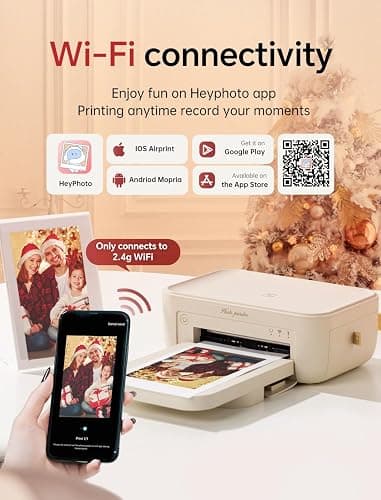 HPRT Photo Printer 4x6,+108 Sheets&2Ribbon,Phone Instant Picture Printer for iPhone, Android, Portable Photo Printers for Home Use (Beige) thumbnail 4