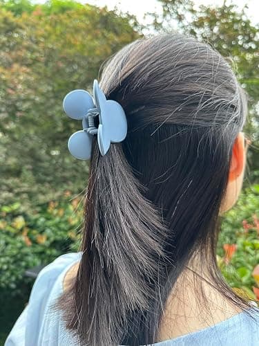 BOUNIQ 4 Pcs Hair Claw Clips Small Mouse Ear Hair Clips Matte 2.5'' Non-Slip Jaw Clips for Thin and Medium Hair Hair Accessories for Women Girls thumbnail 5