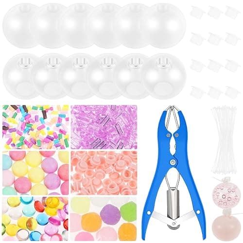 DIY Stress Ball Making Kit with 12 TPR Squishy Skins, 6 Fillers and Expander, Complete Squishy Maker Kit for Adults, ASMR Sensory Stress Relief Toys, Self-Care Gift for Office & Anxiety (12 Ball Skin) - Image 1