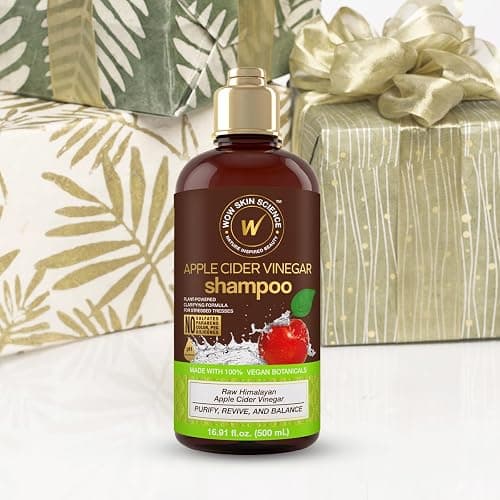 WOW Skin Science Apple Cider Vinegar Shampoo - Hair Growth Shampoo for Thinning Hair, Hair Loss & Dandruff Shampoo - Parabens & Sulfate No Shampoo - Clarifying Shampoo for Build Up Purifying Shampoo thumbnail 6