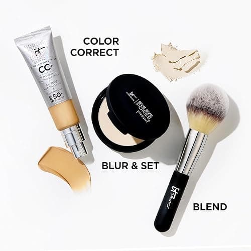 IT Cosmetics Bye Bye Pores Pressed Finishing Powder - Universal Shades - Contains Anti-Aging Peptides, Hydrolyzed Collagen & Antioxidants - 0.31 oz thumbnail 7