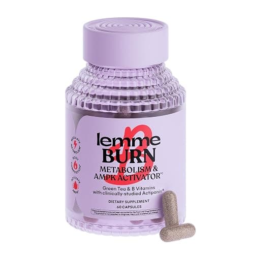 Lemme Burn - Metabolism, Belly Fat Burning + AMPK Activating Supplement for Men & Women w/Clinically Studied Actiponin Gynostemma, Green Tea Extract, Vitamins B6 & B12 - Gluten Free, 60 Count - Image 1