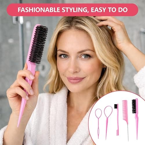 7pcs Hair Wax Stick, Slick Back Hair Products, Wax Stick for Hair Styling,Set with 5 Brushes and 2 Containers thumbnail 5