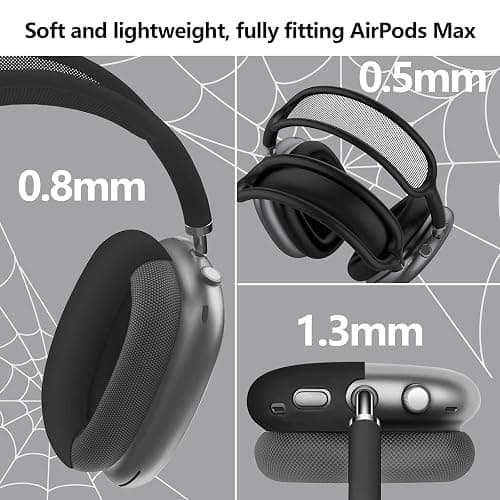 3-in-1 Silicone Case Cover for AirPods Max Headphones, Apple AirPod Max Accessory Protective Cover, Headband/Ear Cups/Ear Pad Covers, Anti-Scratch and Sweatproof thumbnail 4