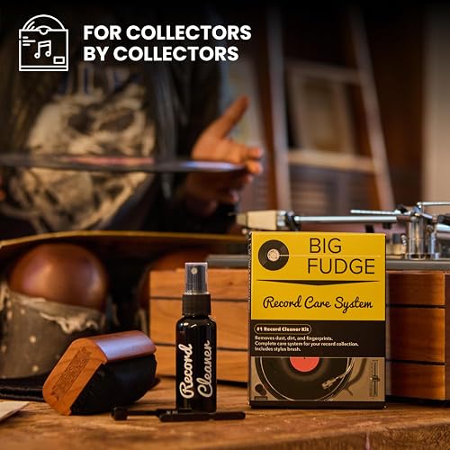 Big Fudge Vinyl Record Cleaning Kit - 4-in-1 Record Cleaner Solution - Includes Ultra-Soft Velvet Record Brush, Cleaning Liquid, Stylus Brush and Storage Pouch thumbnail 7