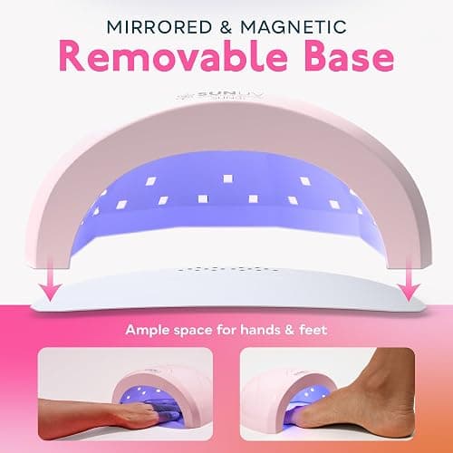 SUNUV UV Light for Gel Nails, UV Dryer for Gel Polish with 3 Timer Settings Professional LED Nail Lamp Art Tools Auto Sensor SUNone Pink thumbnail 6