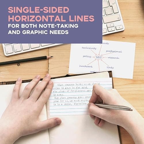 300 PCS White Index Cards 4x6 Single Sided Ruled Goefun | White Lined Note Cards 4 x 6 Flashcards for Studying, Note Taking and To Do List thumbnail 5