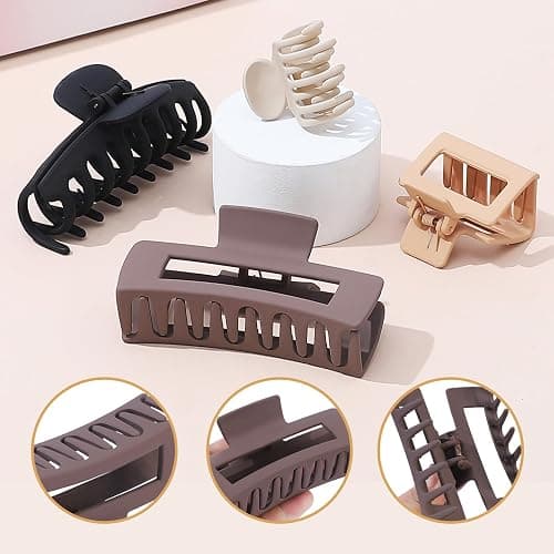 NEW LIVE Hair Clip 16 Count for Women - Hair Claws for Thin Thick Curly Hair - Large and Small Matte Banana Clips - Strong Hold Nonslip Hair Claws - Various Sizes and Styles thumbnail 7