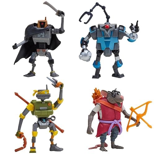 PlayMates Teenage Mutant Ninja Turtles Mix N Match Robots 4-Pack Bundle Toys - Image 1