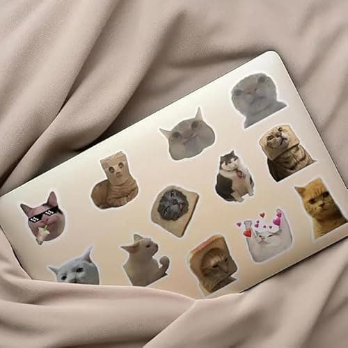 Cat Stickers,Funny Cat Meme, Kawaii for Adults,Waterproof Vinyl Stickers for Laptop Phone Guitar Water Bottles Luggage 50 Pcs thumbnail 6