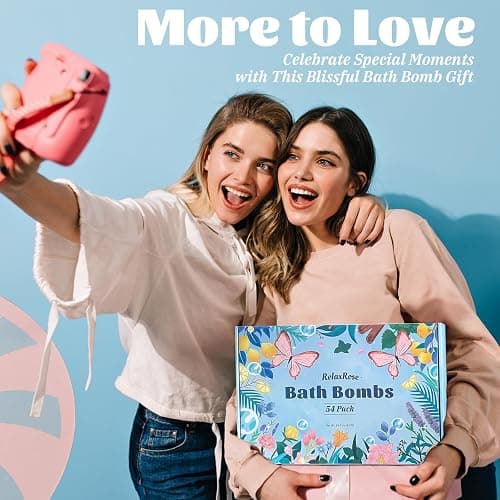 54 Pack Handmade Bath Bombs – 11 Vibrant Colors & 9 Unique Scents, Long-Lasting Fizzy Bubbles & Colorful Magic, 7-Minute Dissolve for Relaxation, Perfect for Birthdays & Summer Self-Care thumbnail 5