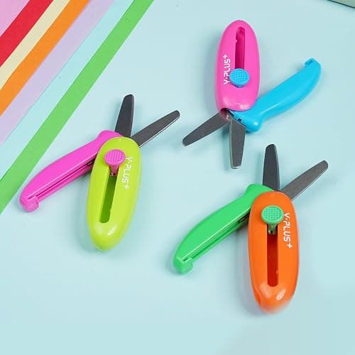 Safety Scissors for Kids, 3Pcs Retractable Toddler Scissors for Preschool | Retractable Kids Scissors for Small Hand, Ages 3-5 2-4 1-3 Cutting Tool for Toddler Crafts and Preschool Activities thumbnail 6