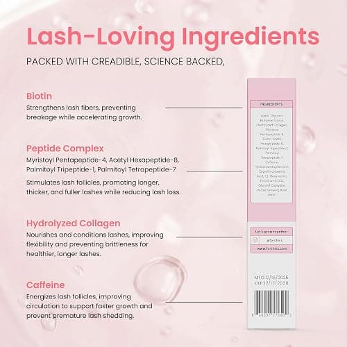 ForChics Eyelash Growth Serum - Prostaglandin-Free Lash Enhancing Serum for Longer, Thicker Lashes and Brows- Natural Formula, Visible Results in 2 Weeks - Vegan, Hormone-Free 0.10 fl. oz / 3ml thumbnail 9