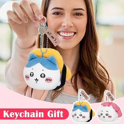 4.7 Inch Chikawa Plush Keychain, Soft Stuffed Figure Plushie Backpack Pendant Home Decor for Fans - #I thumbnail 4