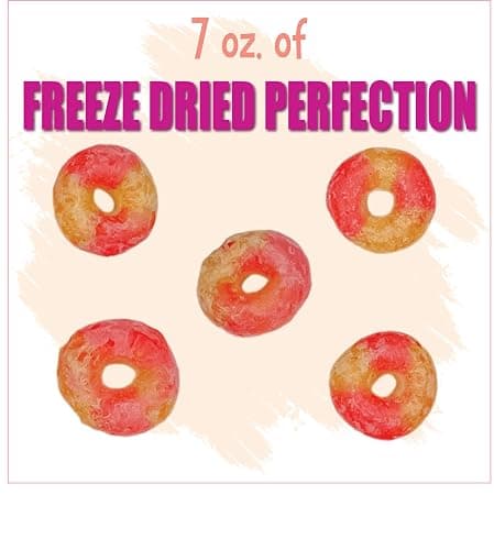 Freeze Dried Peach Rings Candy - Crunchy & Sweet, Large 7 oz Resealable Bag for Freshness, Gift & Snack - Large bag Freeze-Dried Gummy Candies thumbnail 8