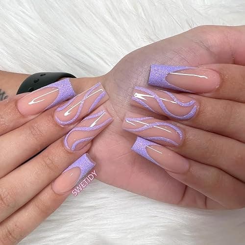 No C Curve Clear Acrylic Square Nail Tips,XL Square Shaped | SWETIDY 500pcs Long Straight Fake Nails Flattened Half Cover for Nail Salon Professional and DIY Nail Art 10 Sizes with Box thumbnail 5