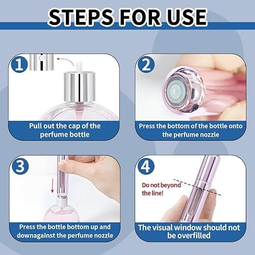 Perfume Travel Spray Bottle, 6 Pcs 5ml Travel Perfume Refillable Bottle, Portable Size Mini Perfume Atomizer Bottles for Traveling, Outgoing thumbnail 6