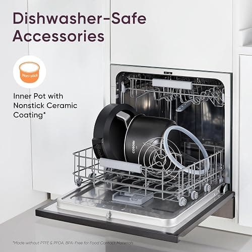 Cosori Pressure Cooker 6QT, Stainless Steel, 9-in-1 Multi Cooker, 12 Safety Features, Ceramic Inner Pot, Rice, Slow Cook, Sous Vide, Saute, 1100W thumbnail 7