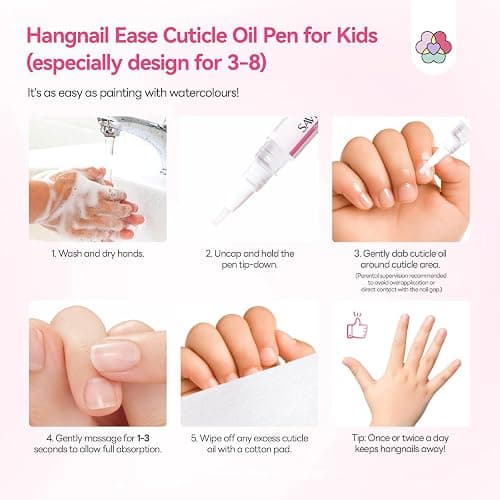 SAVILAND Cuticle Oil Pen for Kids: Plant-Based Nail Oil Pen 8-Hour Long-Lasting Nourishment 2-Hour Soften Tough Hangnails Child-friendly Cuticle Oil for Nails Gentle Nail Care for Kids 3-8 (Glamkids) thumbnail 9