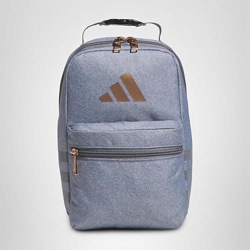 adidas Kids Santiago Lunch Bag – Insulated Cooler Lunchbox for Girls & Boys, 8L, Adi Heart Melange Chalk White/Bliss Pink/White/4, One Size thumbnail 8