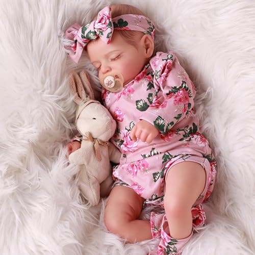 BABESIDE Lifelike Reborn Baby Dolls - Sleeping Realistic Newborn Soft Body Real Life Girl Dolls with Accessories Gifts for Kids Age 3 + & Collection, 20 inches thumbnail 5