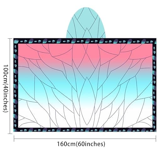 Juejuezi Hooded Wearable Blanket Hoodie Throw Blanket Cloak Cosplay Costume Shawl Wrap Nap Quilt 160x100 cm/63x40in thumbnail 2