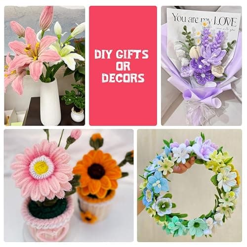 IOOLEEM Pipe Cleaners, 480pcs Multi-Colored, Flower Making Kit, Arts and Craft Supplies, Ideas for Art Project Activity. thumbnail 6