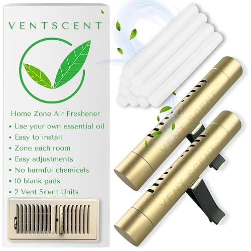 Vent Scent Whole Home Air Freshener | Custom Scent of Your Choosing | Passive Essential Oil Diffuser | Easier Placement Than HVAC Furnace Filter or AC | House Freshener & Fragrance System (Brown) thumbnail 9