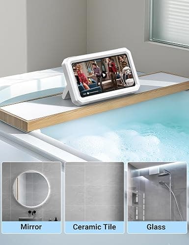 Coolpow Shower Phone Holder Waterproof【480° Rotatable】 Retractable Adjustable Shower Phone Case, Shower Accessories for Bathroom Wall Phone Mount Stand Water Proof Anti Fog Case, for 4-7" Cellphones thumbnail 4