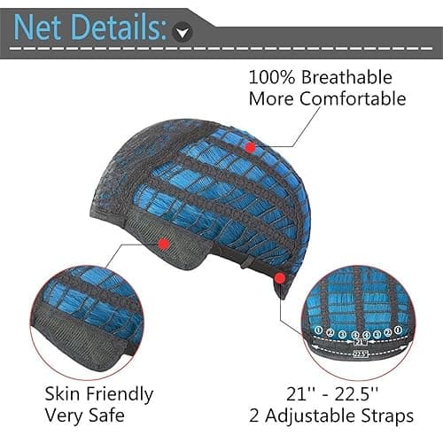 Netgo Teal Wig for Women, Dark Blue Wig with Bangs, Long Fluffy Curly Wavy Blue Hair Wigs for Girl Synthetic Daily Cosplay Party Wigs - Dark Blue thumbnail 8