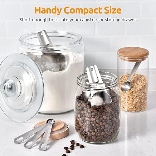 Measuring Cups, U-Taste Measuring Cups and Spoons Set of 15 in 18/8 Stainless Steel : 7 Measuring Cups and 7 Measuring Spoons with 2 D-Rings and 1 Professional Magnetic Measurement Conversion Chart thumbnail 7