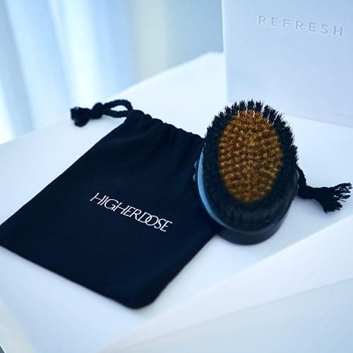 HigherDOSE Copper Dry Brushing Body Brush - Ion-Charged Dry Brush & Lymphatic Drainage Massager to Promote Circulation and Exfoliate for Glowing Skin - Everyday Antimicrobial Body Scrubber thumbnail 7