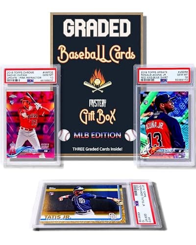 Three Graded Baseball Cards Gift Box: MLB Edition │Three Premium PSA/BGS Graded 10, 9.5 or 9 Cards │Potential Rookie Autographs & Numbered RC Refractors│Gift for Baseball Fans│by Slabs of Heat thumbnail 6