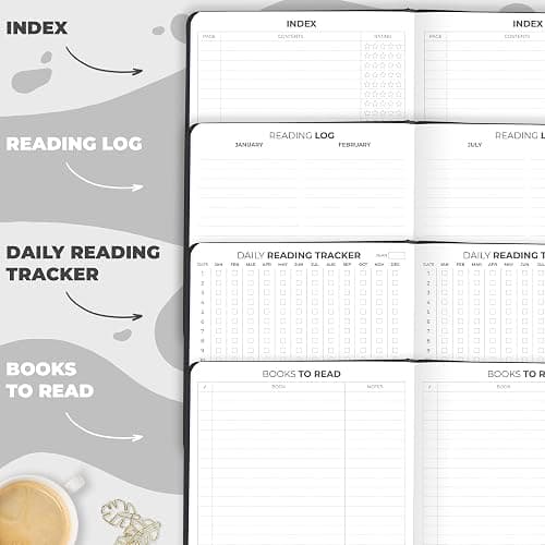 Clever Fox Reading Journal – Book Review Log – Gift Accessories for Reading Lover – Book Journal for Kids & Adults – A5, 5.8”x8.3” (Black) thumbnail 6