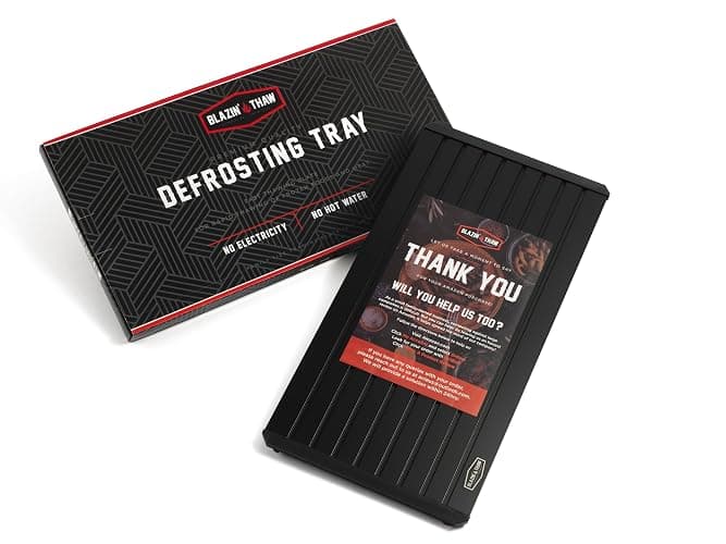 BLAZIN' THAW Defrosting Tray for Frozen Meat | 16" Family-Size | Aluminium Plate for Thawing Frozen Food | Natural Thawing Process | No Microwaves, No Cold/Warm Water Required | thumbnail 6