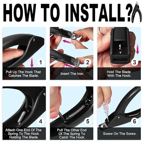 Black Adjustable Nail Clippers with Magnets Sizers for Acrylic Nails, Artificial Fake Nail False Nail Tip Cutter Trimmer Manicure Pedicure Sharp Blade Clip Tool For Salon Home Art Beauty thumbnail 7
